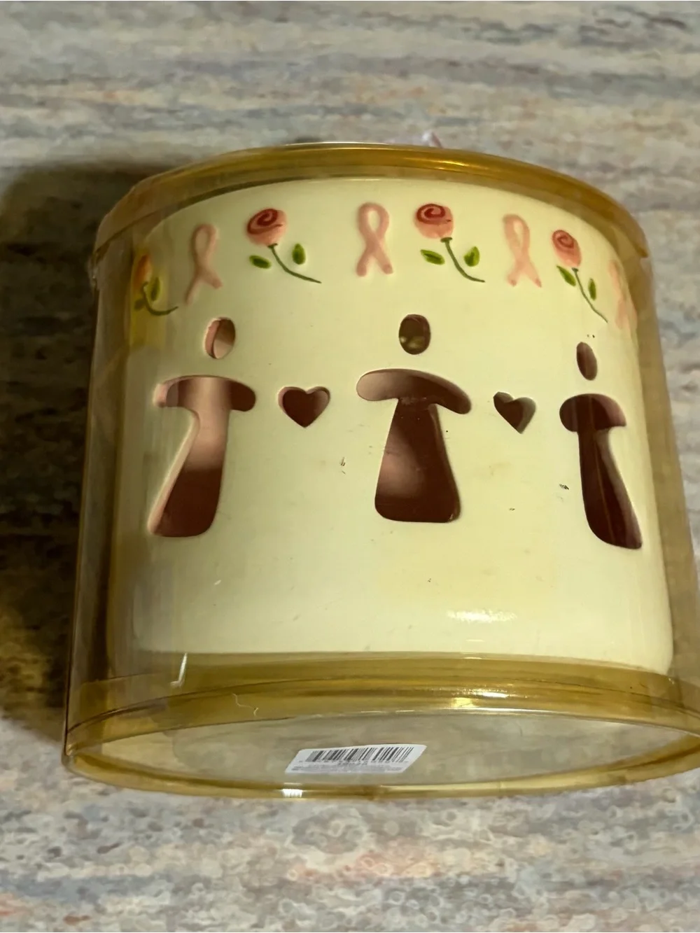 NWT Wax Accessories Pink Ribbon Decorative Candle for Cancer Awareness